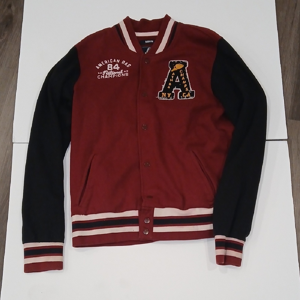 American Rag Red and Black Varsity Jacket